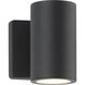 Cylinders LED 5.63 inch Black Outdoor Wall Mount Downlight Cylinder, Progress LED