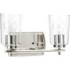 Adley 2 Light 14 inch Polished Nickel Bath Vanity Wall Light