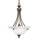 Renovations 3 Light 17 inch Forged Bronze Close-to-Ceiling Ceiling Light