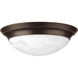 Melon 2 Light 14 inch Antique Bronze Flush Mount Ceiling Light