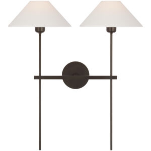 J. Randall Powers Hackney LED 23 inch Bronze Double Tail Sconce Wall Light