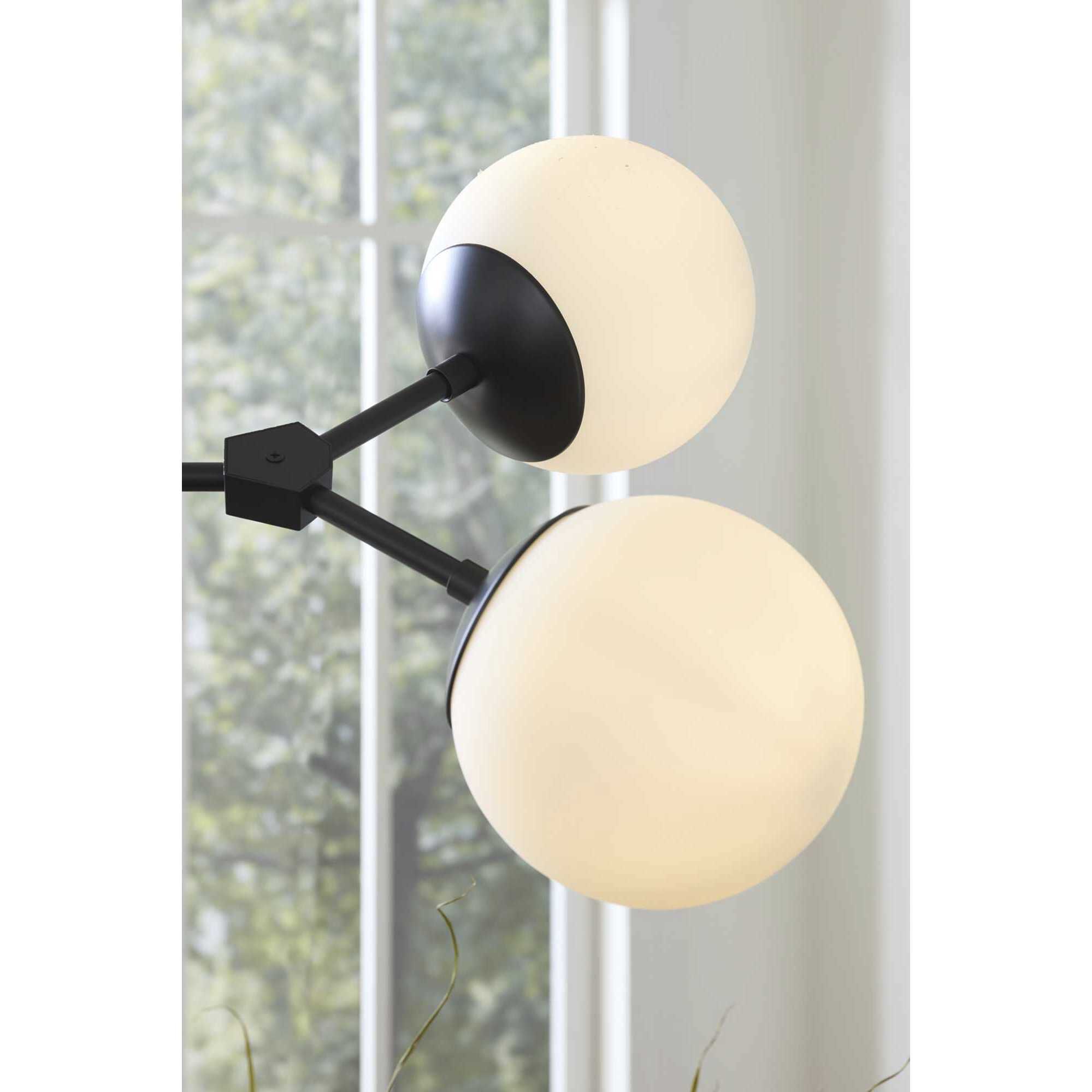 Haas 6 Light 33.5 inch Matte Black Chandelier Ceiling Light, Design Series