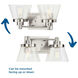 Hinton 2 Light 16 inch Brushed Nickel Bath Vanity Wall Light