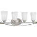 Nealy 4 Light 30 inch Brushed Nickel Bath Vanity Wall Light