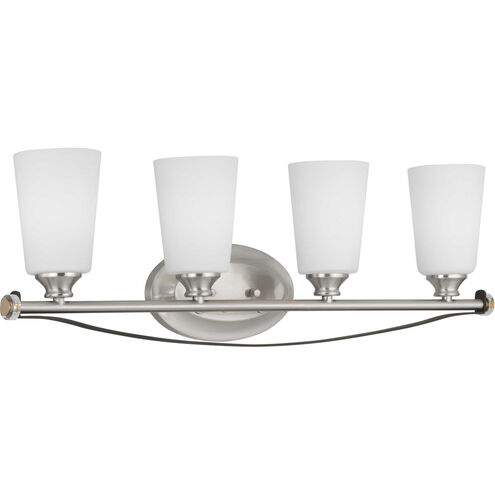 Nealy 4 Light 30 inch Brushed Nickel Bath Vanity Wall Light
