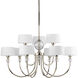 Fortune 9 Light 31 inch Polished Nickel Chandelier Ceiling Light