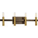 Draper 4 Light 24 inch Antique Bronze Bath Vanity Wall Light