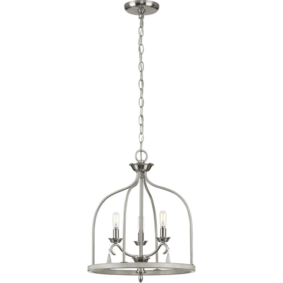 Vinings 3 Light 15.75 inch Brushed Nickel Foyer Pendant Ceiling Light