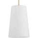 Clarion 1 Light 10.5 inch Satin Brass Pendant Ceiling Light