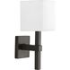 Metro 1 Light 6 inch Antique Bronze Wall Sconce Wall Light, Design Series