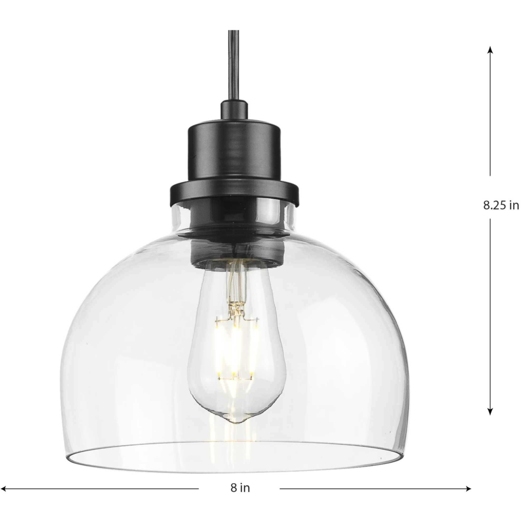 Garris 1 Light 8 inch Matte Black Mini Pendant Ceiling Light