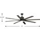 Vast 72 inch Antique Bronze Ceiling Fan, Progress LED