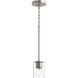 Replay 1 Light 3.88 inch Brushed Nickel Mini-Pendant Ceiling Light