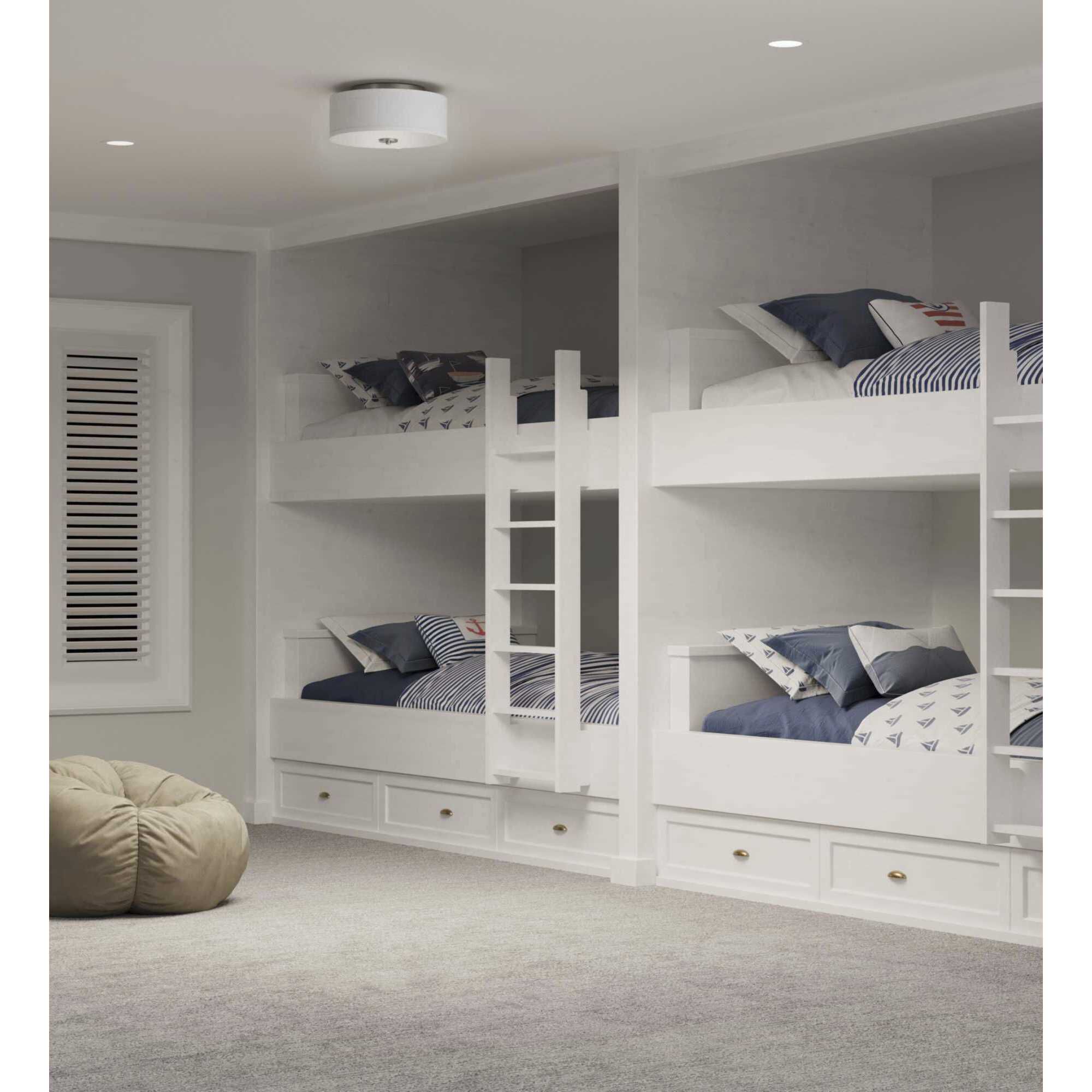 Inspire LED LED 13 inch Brushed Nickel Flush Mount Ceiling Light, Progress LED