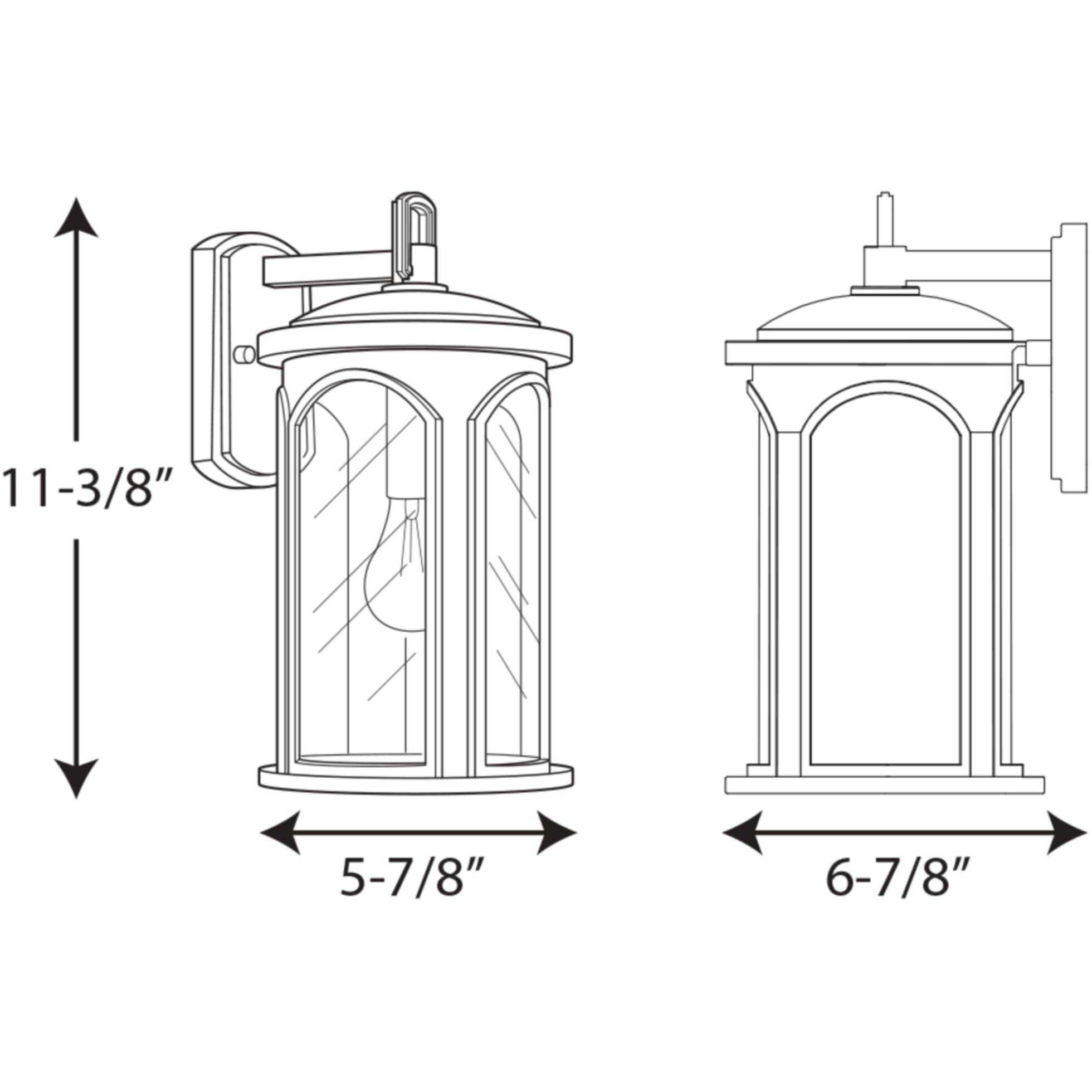 Gables 1 Light 11 inch Antique Bronze Outdoor Wall Lantern