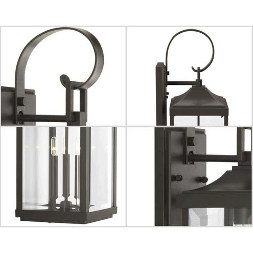 Gibbes Street 3 Light 31 inch Antique Bronze Outdoor Wall Lantern, Large, Design Series