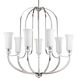 Elina 7 Light 32 inch Polished Nickel Chandelier Ceiling Light