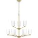 Adley 9 Light 28 inch Satin Brass Chandelier Ceiling Light