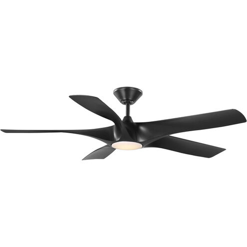 Vernal 60 inch Black Outdoor Smart Ceiling Fan, Progress LED