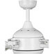 Rudder 56 inch Satin White with Distressed White Blades Ceiling Fan in Matte White, Progress LED
