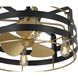 Sewell 24 inch Matte Black with Brushed Brass Blades Ceiling Fan