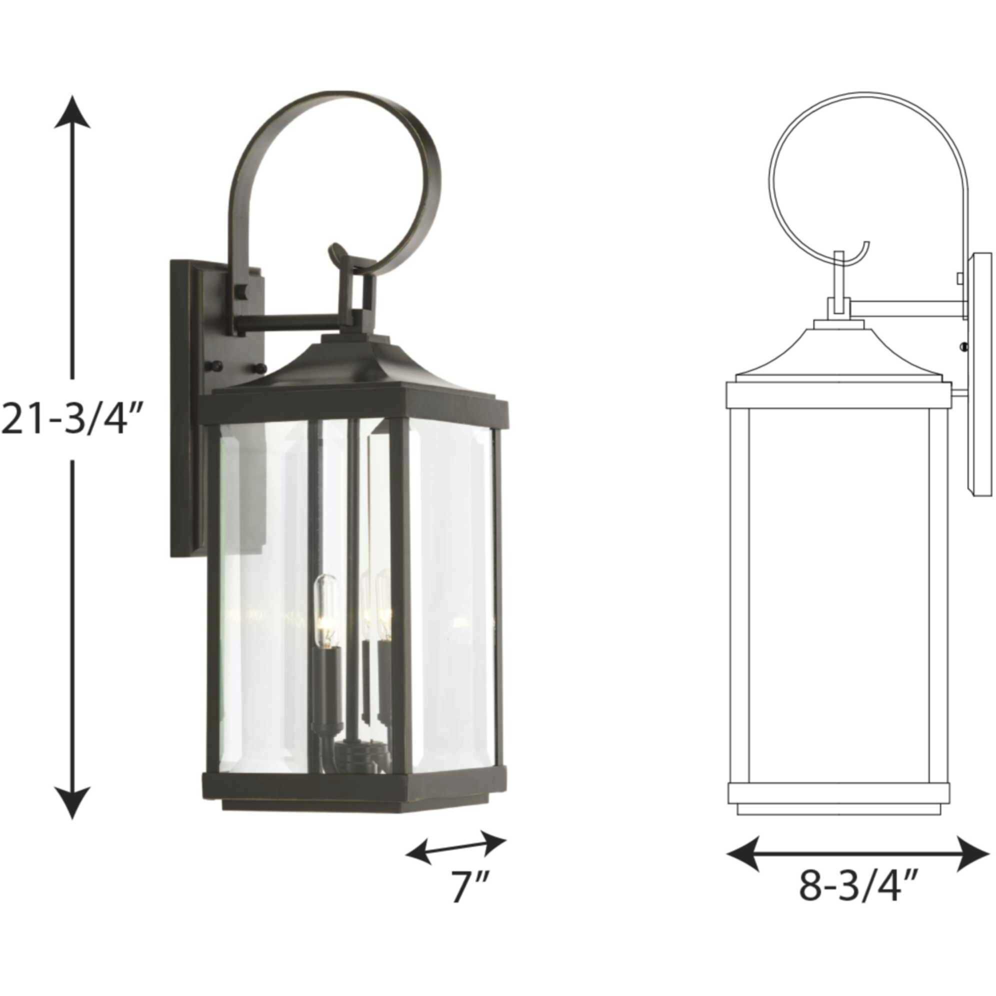 Progress P560022-020 Gibbes Street 2 Light 22 inch Antique