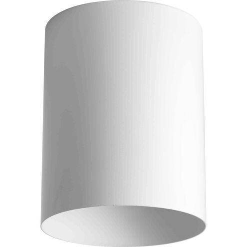 Cylinder 1 Light 5 inch White Outdoor Ceiling Mount Cylinder in Standard Lamping