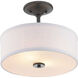 Inspire 2 Light 13 inch Graphite Semi-Flush Mount Ceiling Light