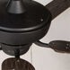 Lakehurst 60 inch Forged Black with Toasted Oak Blades Indoor/Outdoor Ceiling Fan