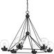 Spatial 6 Light 26 inch Matte Black Chandelier Ceiling Light, Design Series