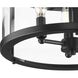 Gilliam 3 Light 13 inch Matte Black Semi-Flush Mount Ceiling Light