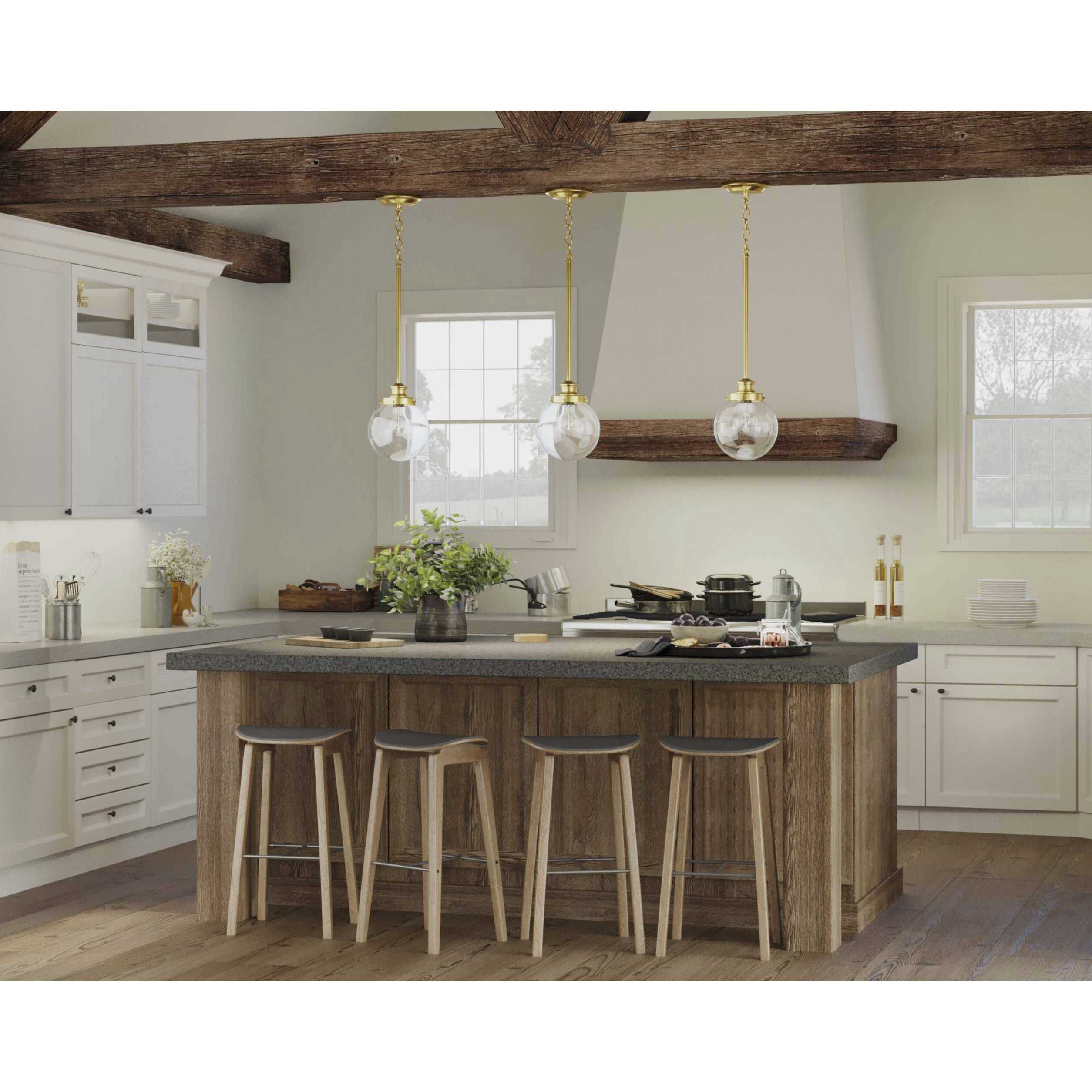 Penn 1 Light 6.88 inch Natural Brass Mini-Pendant Ceiling Light