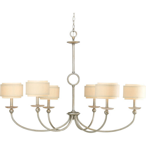 Ashbury 6 Light 46 inch Silver Ridge Chandelier Ceiling Light