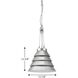 Point Dume™ Surfrider 1 Light 14 inch Galvanized Pendant Ceiling Light, Jeffrey Alan Marks, Design Series