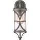 Morrison 1 Light 17 inch Antique Pewter Outdoor Wall Lantern, Small, Design Series
