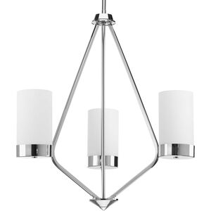Elevate 3 Light 22 inch Polished Chrome Chandelier Ceiling Light, Design Series