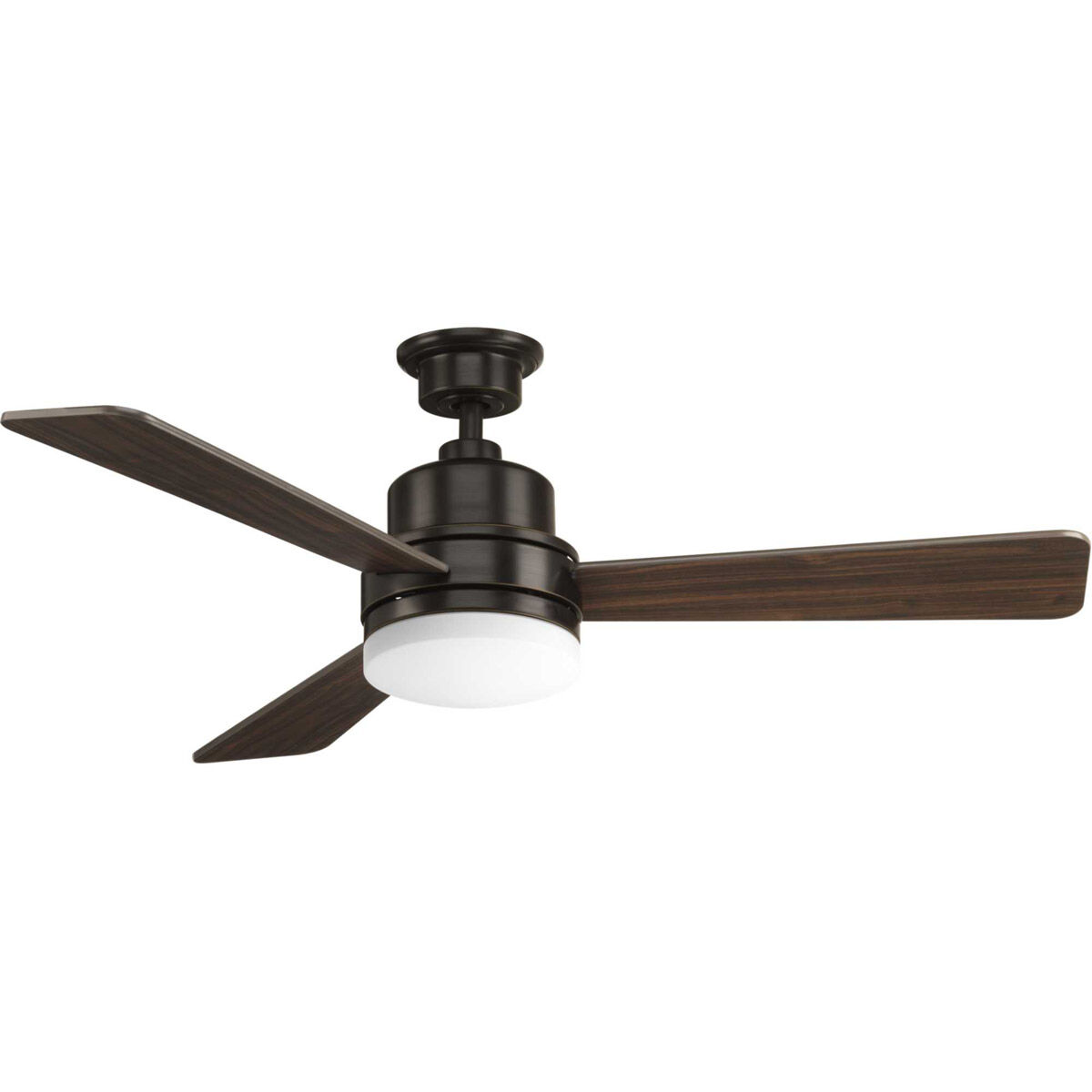 Trevina II 52 inch Antique Bronze with Medium Cherry/Classic Walnut Blades Ceiling Fan, Progress LED