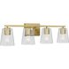 Vertex 4 Light 29 inch Brushed Gold Bath Light Wall Light