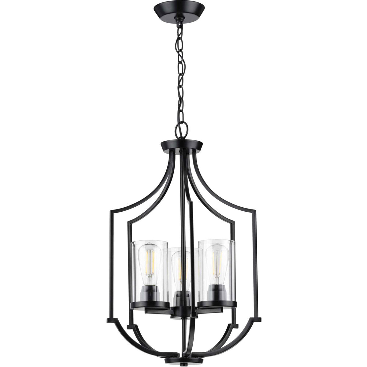 Lassiter 3 Light 17 inch Matte Black Foyer Pendant Ceiling Light