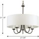 Drum Shade 5 Light 21.63 inch Antique Bronze Chandelier Ceiling Light