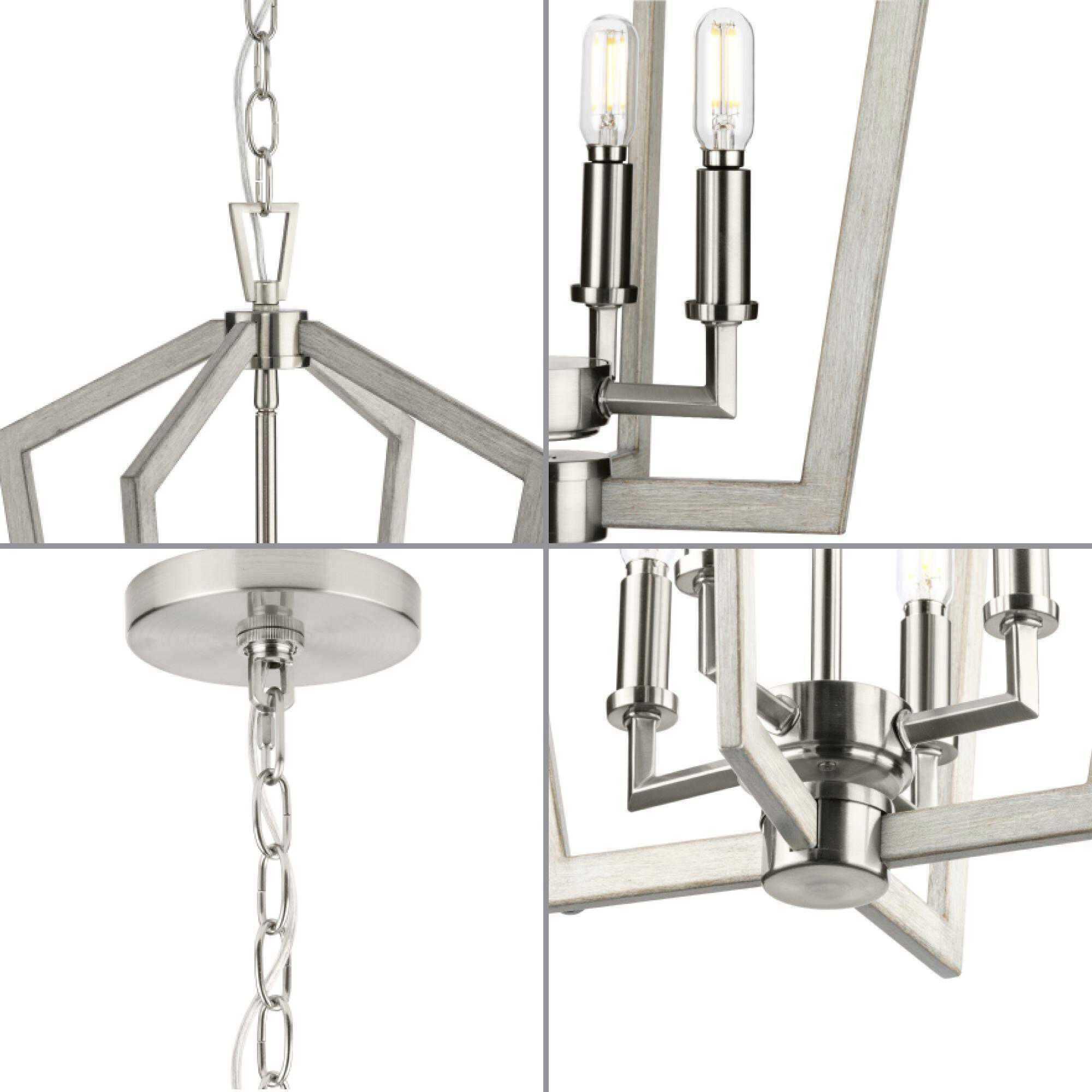 Galloway 4 Light 14.25 inch Brushed Nickel Foyer Light Ceiling Light