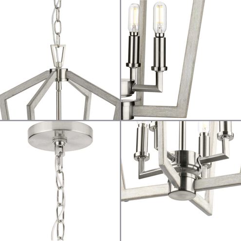Galloway 4 Light 14.25 inch Brushed Nickel Foyer Light Ceiling Light