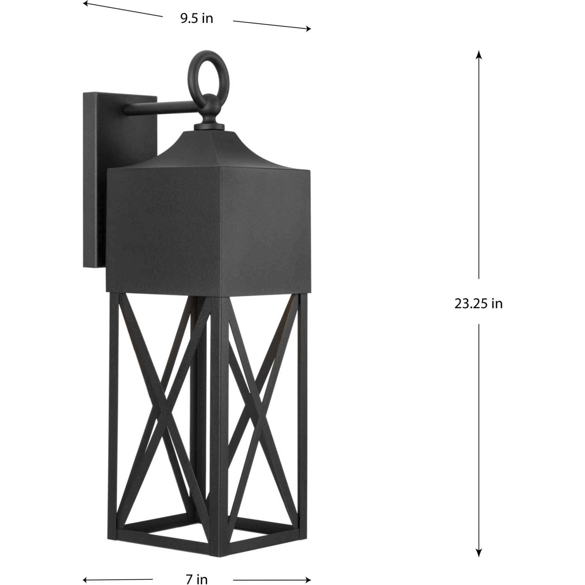 Birkdale 1 Light 23 inch Textured Black Outdoor Wall Lantern