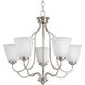 Keats 5 Light 24.5 inch Brushed Nickel Chandelier Ceiling Light