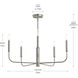 Reines 5 Light 26 inch Brushed Nickel Chandelier Ceiling Light