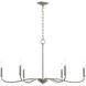 Ilia 6 Light 34 inch Brushed Nickel Chandelier Ceiling Light