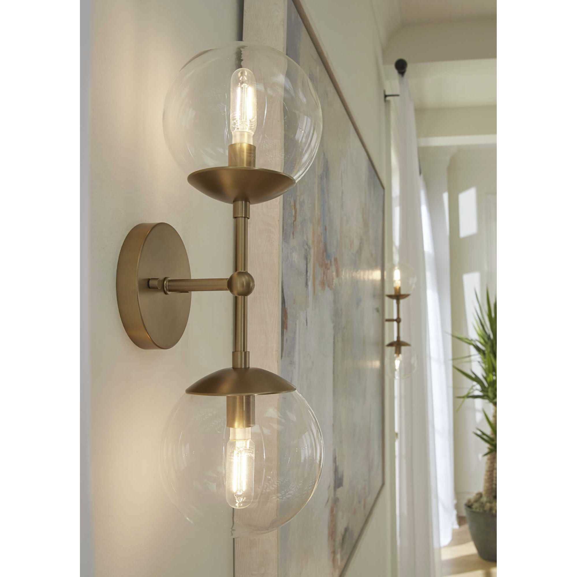 Atwell 2 Light 6.75 inch Brushed Bronze Wall Sconce Wall Light