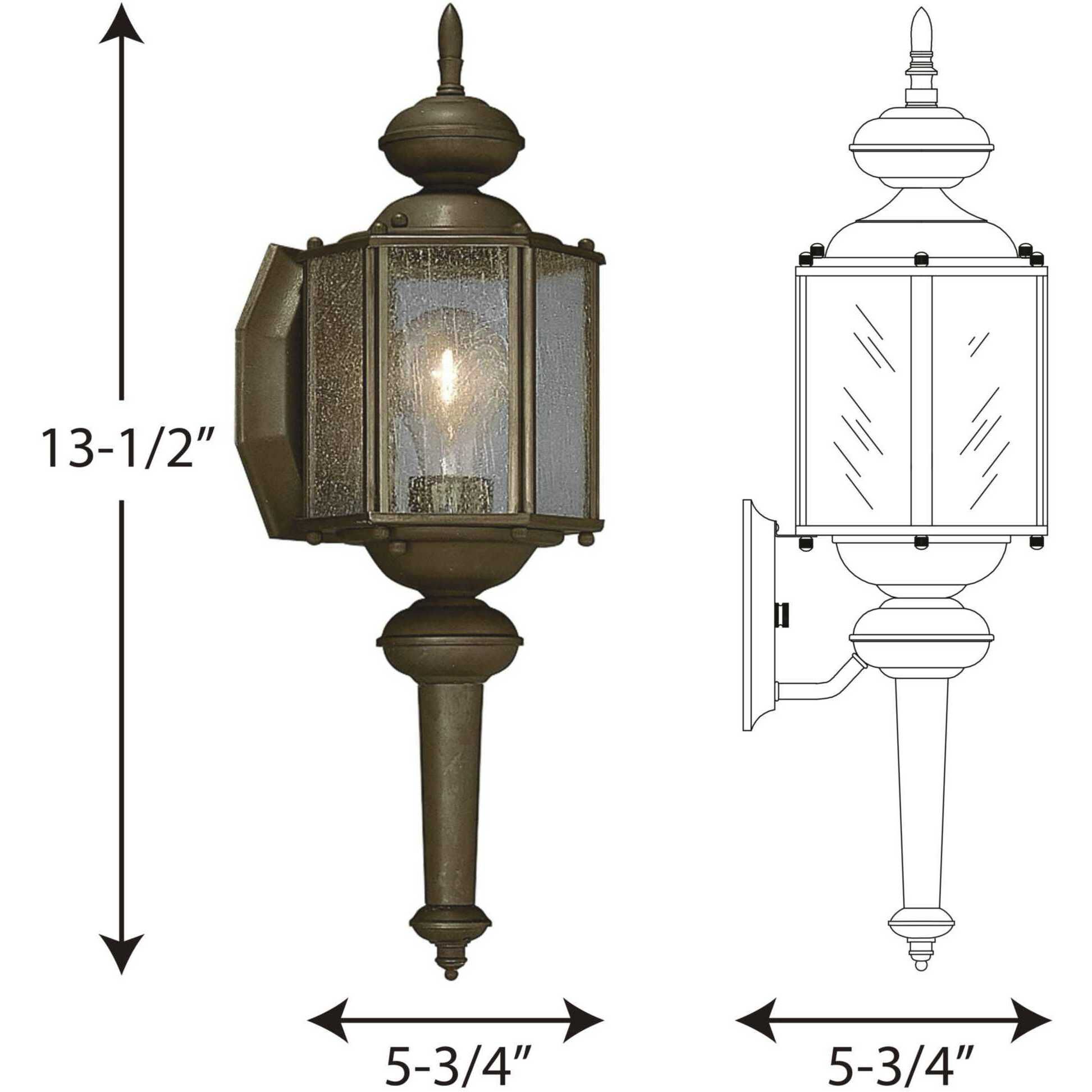 Roman Coach 1 Light 14 inch Antique Bronze Outdoor Wall Lantern, Small