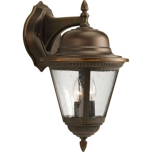Westport 2 Light 19 inch Antique Bronze Outdoor Wall Lantern in Bulbs Not Included, Clear Seeded, Large