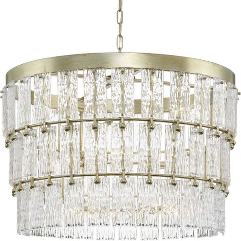 Chevall 9 Light 32 inch Gilded Silver Chandelier Ceiling Light, Design Series